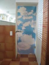 Frameless glass doors