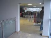 Frameless glass doors